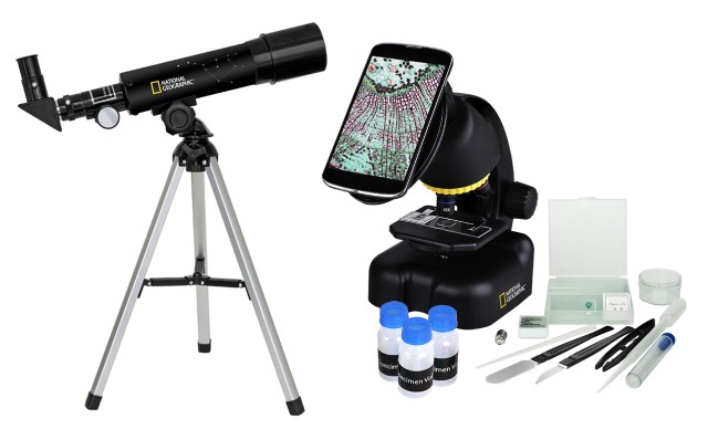 Set National Geographic teleskop 50/360 AZ a mikroskop 40-640x v kufru + hlavolam a flexi tužka 1