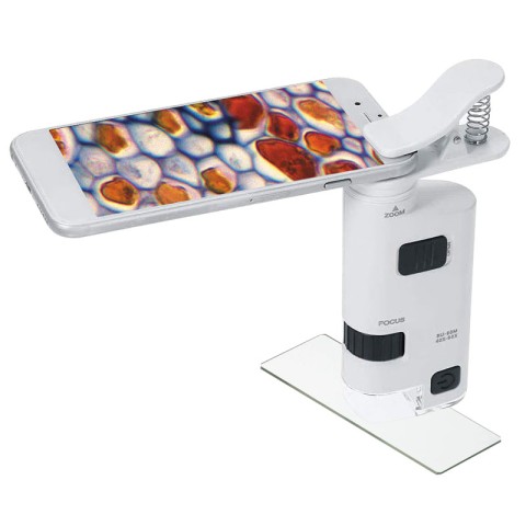 LED kapesní mikroskop pro smartphone 40x-60x 1