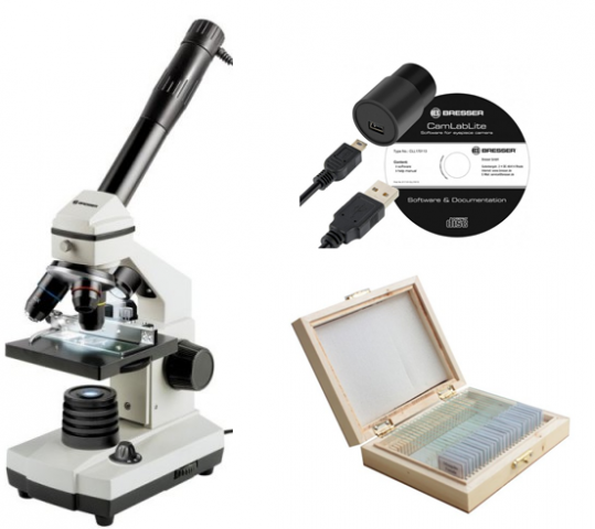 Mikroskop Biolux NV 20-1280x HD kamera+25 preparátů anatomie 1